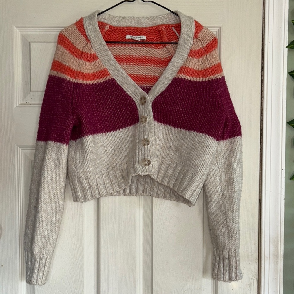 American Eagle Striped Women's Cardigan Sweater XS
